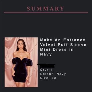 Oh polly’s 2020 Summer collection velvet dress